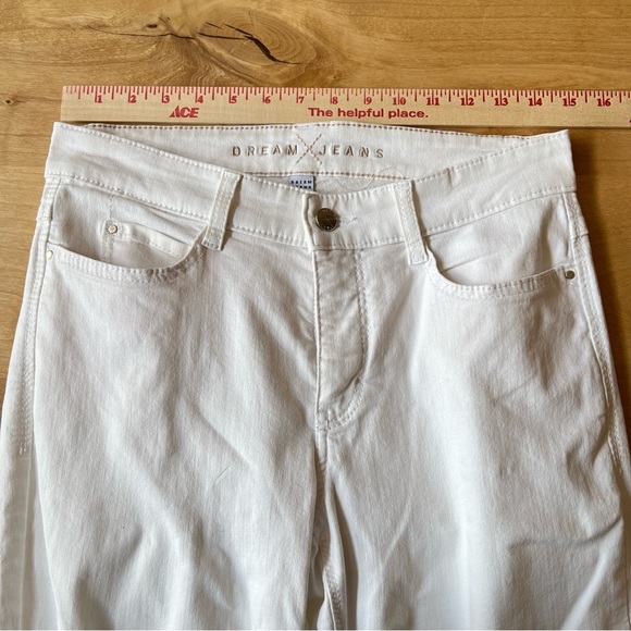 MAC JEANS DREAM WOMENS 30” WHITE STRAIGHT LEG CASUAL SUMMER COASTAL CHIC - Picture 6 of 10
